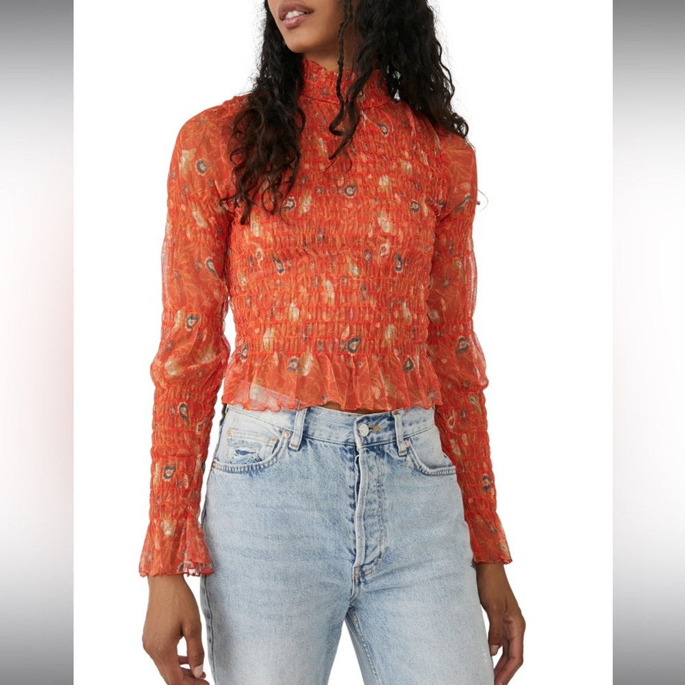 Free People Hello There Smocked Top